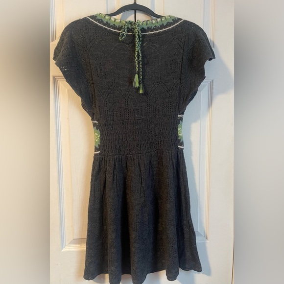 Free People gray knit Nordic sweater dress women’s medium - Picture 7 of 7